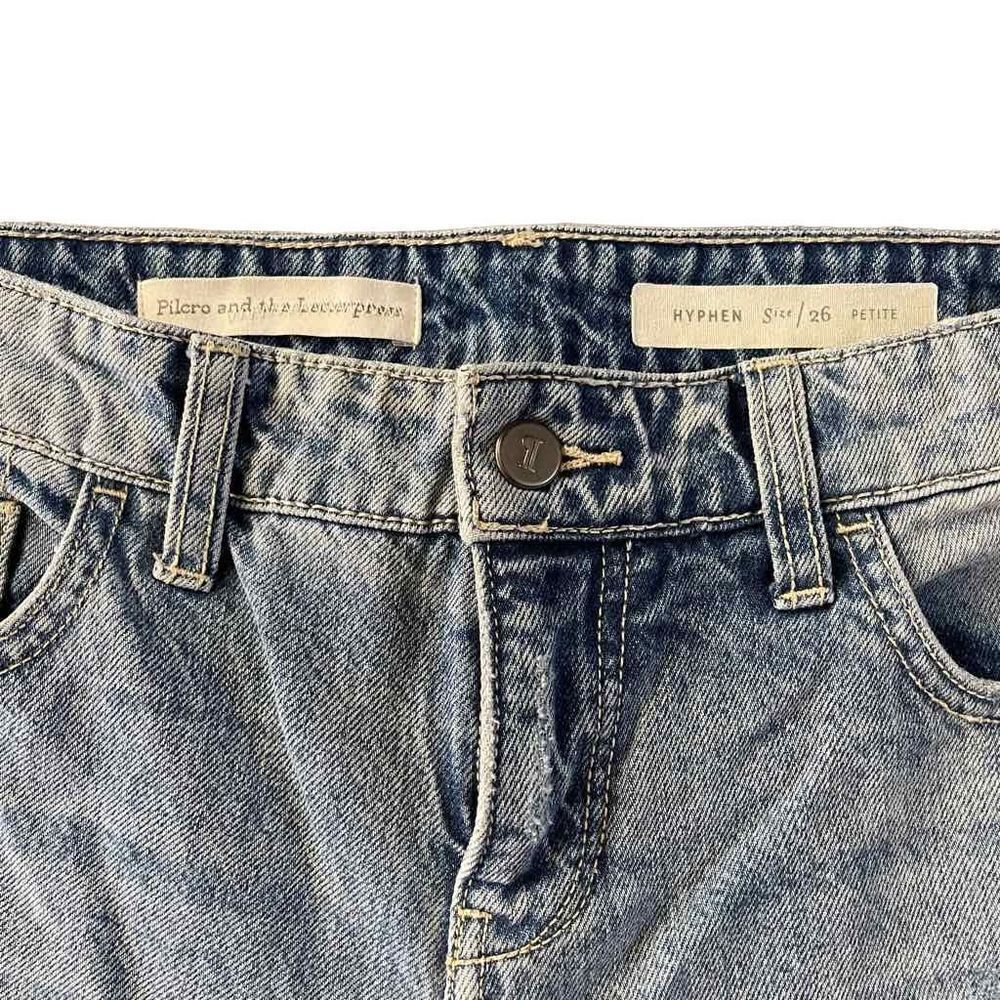 Pilcro & the Letterpress Anthropologie Frayed Hem Straight Leg Jeans - Picture 9 of 9